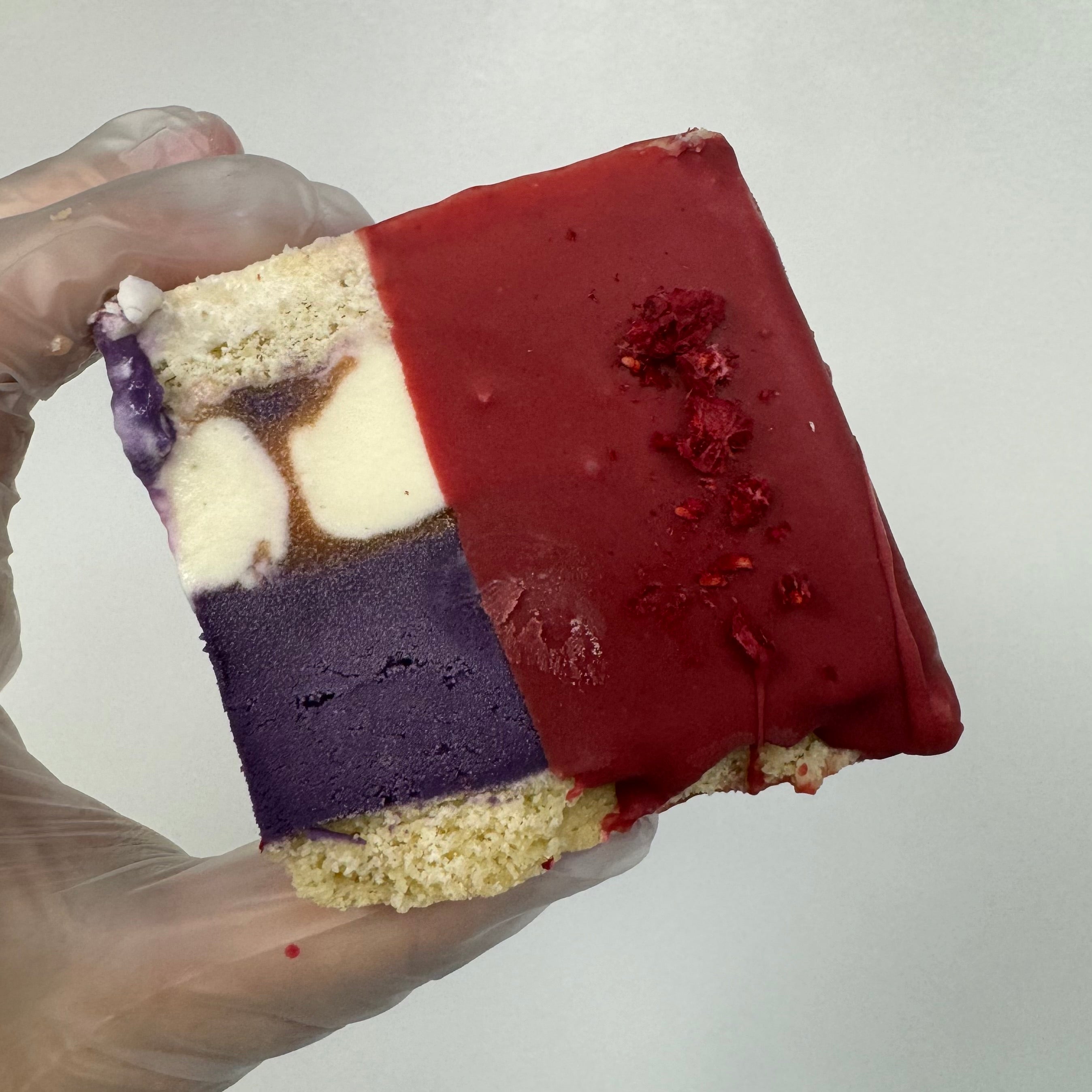 Fruity Ube Cheesecake Bar